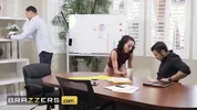 Brazzers - Alexis Tae Sneakily Gives Her Boss A Blowjob Before Sliding Her Tight Ass On His Cock