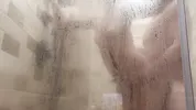 Intimate shower sex and creampie after shooting a scene with Millie Morgan