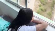 me follo a mi hermanastra en la ventana de mi cuarto