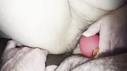 Sexy BBW wife takes two fat cocks in pussy squirting camera orgasm
