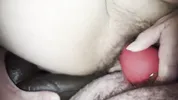 Sexy BBW wife takes two fat cocks in pussy squirting camera orgasm