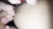 Sexy BBW wife takes two fat cocks in pussy squirting camera orgasm