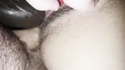 Sexy BBW wife takes two fat cocks in pussy squirting camera orgasm