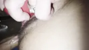 Sexy BBW wife takes two fat cocks in pussy squirting camera orgasm