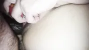 Sexy BBW wife takes two fat cocks in pussy squirting camera orgasm