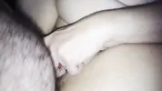 Sexy BBW wife takes two fat cocks in pussy squirting camera orgasm