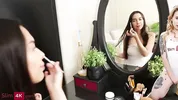 Makeup and fucking near the mirror