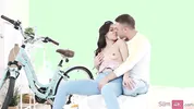 A slender brunette takes it in the ass perfectly
