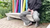 A mature stepmom made me cum in public, taking the risk