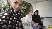 SWAP4K. Kinky couple fucked a girl after feet massage, cuckold boyfriend was watching