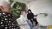 SWAP4K. Kinky couple fucked a girl after feet massage, cuckold boyfriend was watching