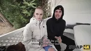 SWAP4K. Kinky couple fucked a girl after feet massage, cuckold boyfriend was watching