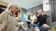 SWAP4K. Kinky couple fucked a girl after feet massage, cuckold boyfriend was watching