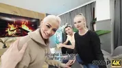SWAP4K. Kinky couple fucked a girl after feet massage, cuckold boyfriend was watching