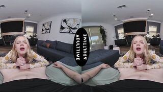 UP CLOSE VR - POV Petite Blonde Coco Lovelock Goes Into FERAL FRENZY Mode For Your Big Dick