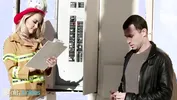 REALITYJUNKIES - Inspection Turns Wild And This Hot Blonde Can't Resist Her Client's Cock