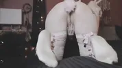 Felix Rae // tattooed bunny girl gets dp fucked and anal creampie with huge dick for Easter