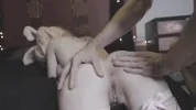 Felix Rae // tattooed bunny girl gets dp fucked and anal creampie with huge dick for Easter