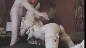 Felix Rae // tattooed bunny girl gets dp fucked and anal creampie with huge dick for Easter