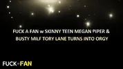 Tight Pussy Pounding And Tit Bouncing Action In Fuck A Fan's Wild Orgy!