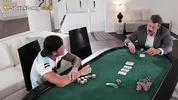 SPANKBANG GOLD - Bombshell Stuffed in Every Hole by Stepbro & Stepdad at the Poker Table