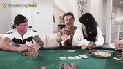 SPANKBANG GOLD - Bombshell Stuffed in Every Hole by Stepbro & Stepdad at the Poker Table