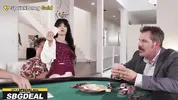 SPANKBANG GOLD - Bombshell Stuffed in Every Hole by Stepbro & Stepdad at the Poker Table