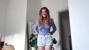 Big booby redhead housesitter breaks the rules while my mom was gone!!