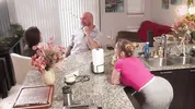 Tiny Sexfreak StepDaughter Freya Von Doom Gets Pussy Stretched By StepDad Scott Trainer 3/4