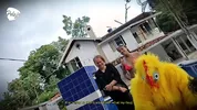 I'm upset with my stepbro, I challenge him to an oil fight match outside the house, if i win we fuck
