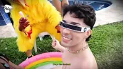 I'm upset with my stepbro, I challenge him to an oil fight match outside the house, if i win we fuck