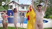 I'm upset with my stepbro, I challenge him to an oil fight match outside the house, if i win we fuck