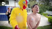 I'm upset with my stepbro, I challenge him to an oil fight match outside the house, if i win we fuck