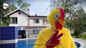 I'm upset with my stepbro, I challenge him to an oil fight match outside the house, if i win we fuck