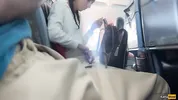 Public Cock Flashing in Airplane - I Brought Stranger to Cum in Two Minutes