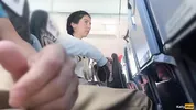 Public Cock Flashing in Airplane - I Brought Stranger to Cum in Two Minutes
