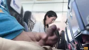 Public Cock Flashing in Airplane - I Brought Stranger to Cum in Two Minutes
