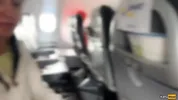 Public Cock Flashing in Airplane - I Brought Stranger to Cum in Two Minutes