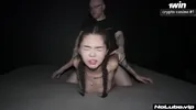 She Was Dripping With Cum - Skinny Asian Fucked By 3 Guys
