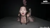 She Was Dripping With Cum - Skinny Asian Fucked By 3 Guys