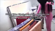 Beautiful German housewife fucked while doing laundry