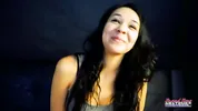 Sabrina Slim Petite Brunette Inked Messy Throat Ass Lick!