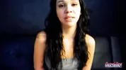 Sabrina Slim Petite Brunette Inked Messy Throat Ass Lick!