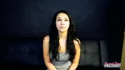 Sabrina Slim Petite Brunette Inked Messy Throat Ass Lick!