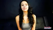 Sabrina Slim Petite Brunette Inked Messy Throat Ass Lick!