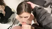 I dragged a stranger into the locker room to get a load of cum