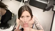 I dragged a stranger into the locker room to get a load of cum