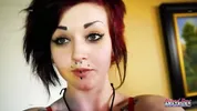 Slim Brunette Coed Marcie Tattoo Solo Toys Masturbation!