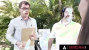 DEVILS FILM - Sexy Nudist Babe Selina Bentz Gets Fucked By Her Architect In Her Backyard