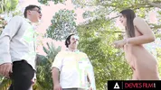 DEVILS FILM - Sexy Nudist Babe Selina Bentz Gets Fucked By Her Architect In Her Backyard